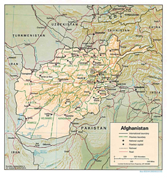 MTSS Media - Maps - Afgansistan 24 x 24 Mounted 3409-36659