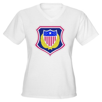 ags - A01 - 04 - DUI - Adjutant General School Women's V-Neck T-Shirt