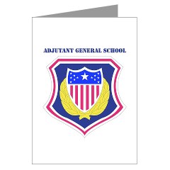 ags - M01 - 02 - DUI - Adjutant General School with Text Greeting Cards (Pk of 10)