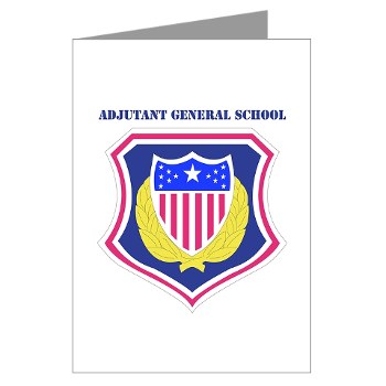 ags - M01 - 02 - DUI - Adjutant General School with Text Greeting Cards (Pk of 20)