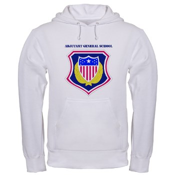 ags - A01 - 03 - DUI - Adjutant General School with Text Hooded Sweatshirt