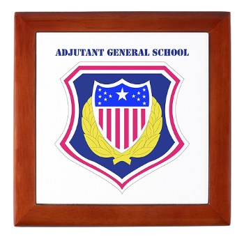 ags - M01 - 03 - DUI - Adjutant General School with Text Keepsake Box