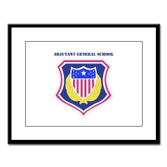 ags - M01 - 02 - DUI - Adjutant General School with Text Large Framed Print