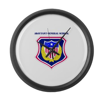 ags - M01 - 03 - DUI - Adjutant General School with Text Large Wall Clock