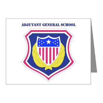 ags - M01 - 02 - DUI - Adjutant General School with Text Note Cards (Pk of 20)