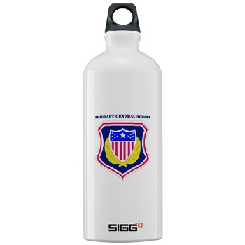 ags - M01 - 03 - DUI - Adjutant General School with Text Sigg Water Bottle 1.0L