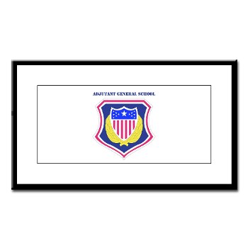 ags - M01 - 02 - DUI - Adjutant General School with Text Small Framed Print
