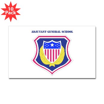 ags - M01 - 01 - DUI - Adjutant General School with Text Sticker (Rectangle 10 pk)
