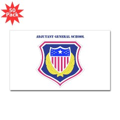 ags - M01 - 01 - DUI - Adjutant General School with Text Sticker (Rectangle 50 pk) - Click Image to Close
