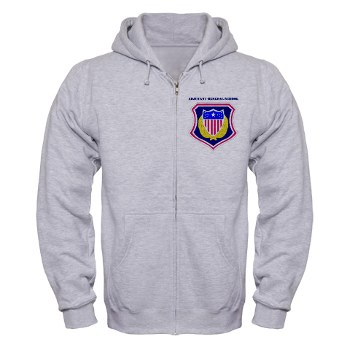 ags - A01 - 03 - DUI - Adjutant General School with Text Zip Hoodie