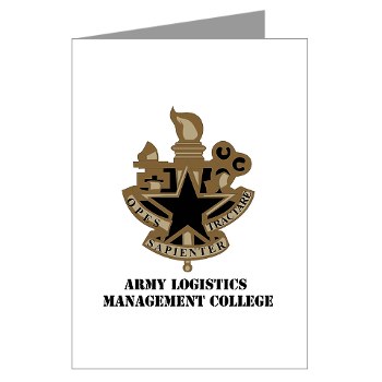 almc - M01 - 02 - DUI - Army Logistics Management College with Text - Greeting Cards (Pk of 10)