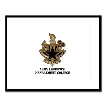 almc - M01 - 02 - DUI - Army Logistics Management College with Text - Large Framed Print
