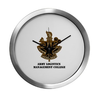almc - M01 - 03 - DUI - Army Logistics Management College with Text - Modern Wall Clock