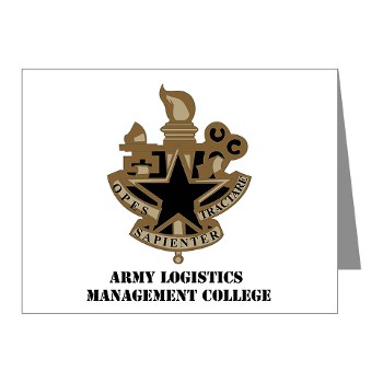 almc - M01 - 02 - DUI - Army Logistics Management College with Text - Note Cards (Pk of 20) - Click Image to Close