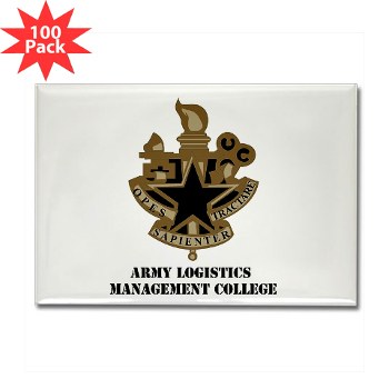 almc - M01 - 01 - DUI - Army Logistics Management College with Text - Rectangle Magnet (100 pack)