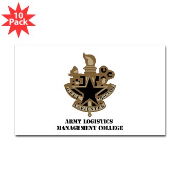 almc - M01 - 01 - DUI - Army Logistics Management College with Text - Sticker (Rectangle 10 pk) - Click Image to Close
