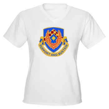 als - A01 - 04 - DUI - Aviation Logistics School - Women's V-Neck T-Shirt