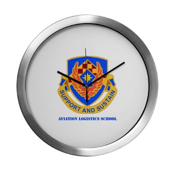 als - M01 - 03 - DUI - Aviation Logistics School with Text - Modern Wall Clock - Click Image to Close