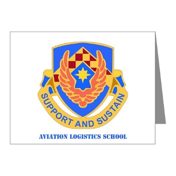 als - M01 - 02 - DUI - Aviation Logistics School with Text - Note Cards (Pk of 20) - Click Image to Close
