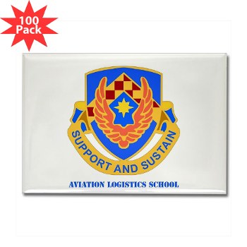 als - M01 - 01 - DUI - Aviation Logistics School with Text - Rectangle Magnet (100 pack) - Click Image to Close