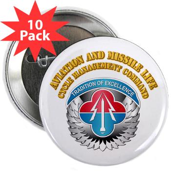 AMLCMC - M01 - 01 - Aviation and Missile Life Cycle Management Command with Text - 2.25" Button (10 pack)