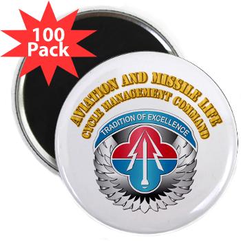 AMLCMC - M01 - 01 - Aviation and Missile Life Cycle Management Command with Text - 2.25" Magnet (100 pack)