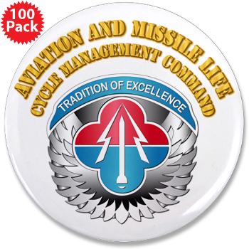 AMLCMC - M01 - 01 - Aviation and Missile Life Cycle Management Command with Text - 3.5" Button (100 pack)