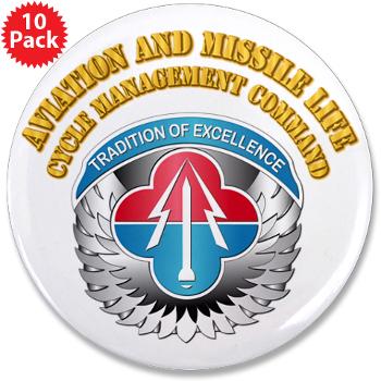AMLCMC - M01 - 01 - Aviation and Missile Life Cycle Management Command with Text - 3.5" Button (10 pack)