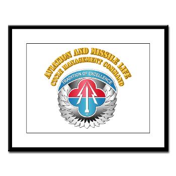 AMLCMC - M01 - 02 - Aviation and Missile Life Cycle Management Command with Text - Large Framed Print