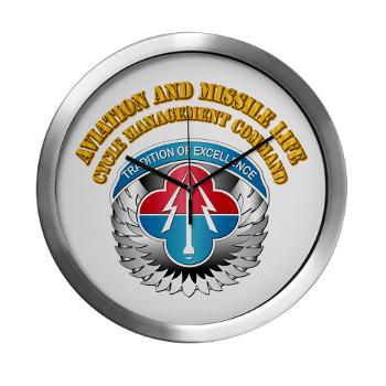 AMLCMC - M01 - 03 - Aviation and Missile Life Cycle Management Command with Text - Modern Wall Clock