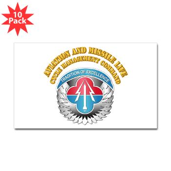 AMLCMC - M01 - 01 - Aviation and Missile Life Cycle Management Command with Text - Sticker (Rectangle 10 pk) - Click Image to Close