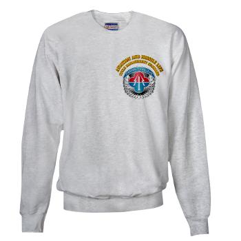AMLCMC - A01 - 04 - Aviation and Missile Life Cycle Management Command with Text - Sweatshirt - Click Image to Close