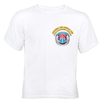 AMLCMC - A01 - 04 - Aviation and Missile Life Cycle Management Command with Text - White t-Shirt