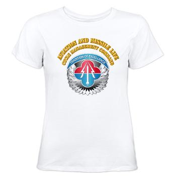 AMLCMC - A01 - 04 - Aviation and Missile Life Cycle Management Command with Text - Women's T-Shirt