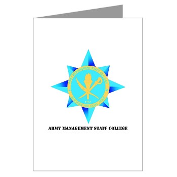 amsc - M01 - 02 - DUI - Army Management Staff College with text - Greeting Cards (Pk of 10)