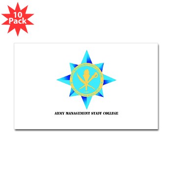 amsc - M01 - 01 - DUI - Army Management Staff College with text - Sticker (Rectangle 10 pk)