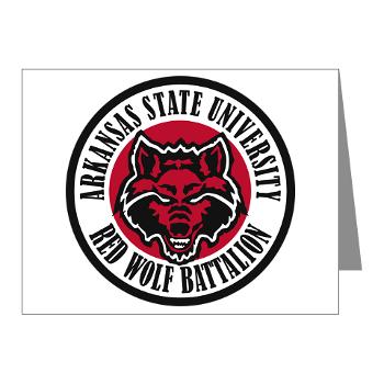 arksun - M01 - 02 - SSI - ROTC - Arkansas State University - Note Cards (Pk of 20) - Click Image to Close