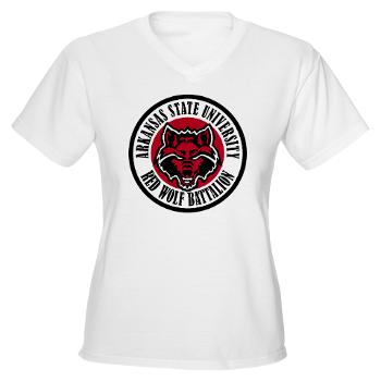 arksun - A01 - 04 - SSI - ROTC - Arkansas State University - Women's V-Neck T-Shirt