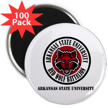arksun - M01 - 01 - SSI - ROTC - Arkansas State University with Text - 2.25" Magnet (100 pack) - Click Image to Close