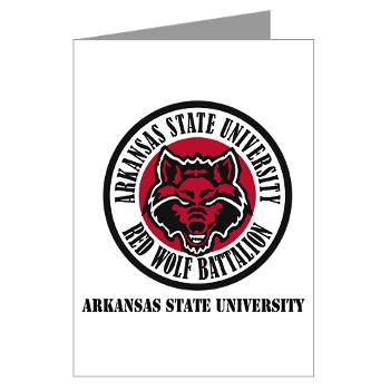 arksun - M01 - 02 - SSI - ROTC - Arkansas State University with Text - Greeting Cards (Pk of 20) - Click Image to Close