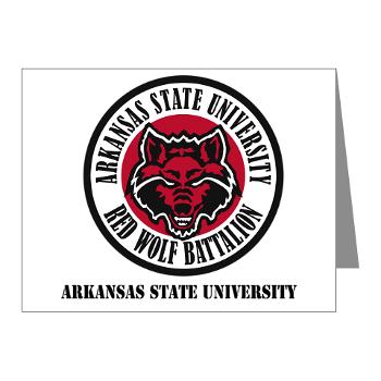 arksun - M01 - 02 - SSI - ROTC - Arkansas State University with Text - Note Cards (Pk of 20)
