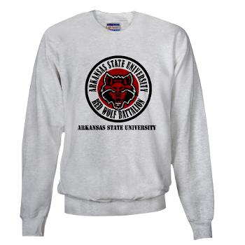 arksun - A01 - 03 - SSI - ROTC - Arkansas State University with Text - Sweatshirt - Click Image to Close