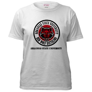 arksun - A01 - 04 - SSI - ROTC - Arkansas State University with Text - Women's T-Shirt