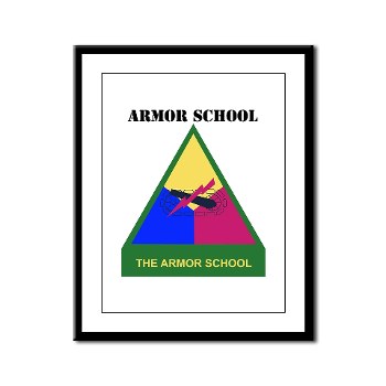 armorschool - M01 - 02 - DUI - Armor Center/School with Text Framed Panel Print