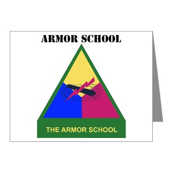 armorschool - M01 - 02 - DUI - Armor Center/School with Text Note Cards (Pk of 20)