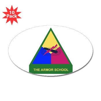 armorschool - M01 - 01 - DUI - Armor Center/School Sticker (Oval 10 pk)