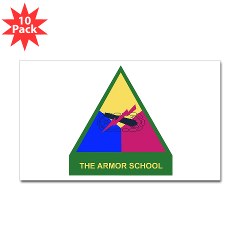 armorschool - M01 - 01 - DUI - Armor Center/School Sticker (Rectangle 10 pk) - Click Image to Close