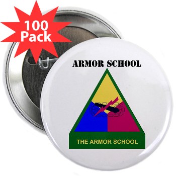 armorschool - M01 - 01 - DUI - Armor Center/School with Text 2.25" Button (100 pack) - Click Image to Close