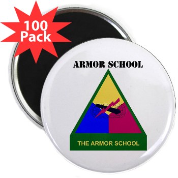 armorschool - M01 - 01 - DUI - Armor Center/School with Text 2.25" Magnet (100 pack)