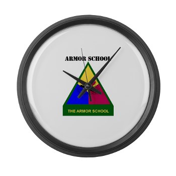 armorschool - M01 - 03 - DUI - Armor Center/School with Text Large Wall Clock - Click Image to Close